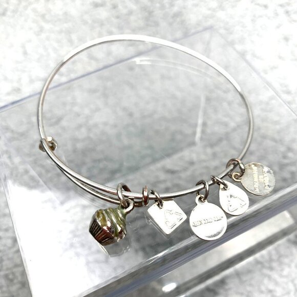 Alex and Ani Frosted Cupcake Charm Bracelet - Expands 2"- 3.5" - Picture 1 of 2